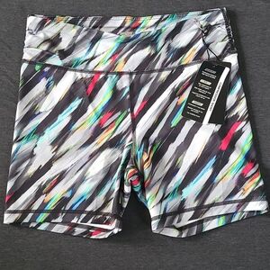 Express EXP Core Multicolor Brushstroke Athletic Gym Yoga Shorts Women's Small